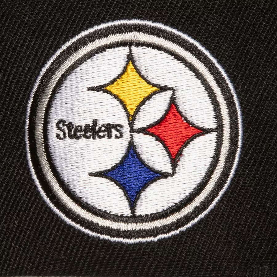 Бейсболка Mitchell & Ness Black Pittsburgh Steelers Triple Play Snapback Hat