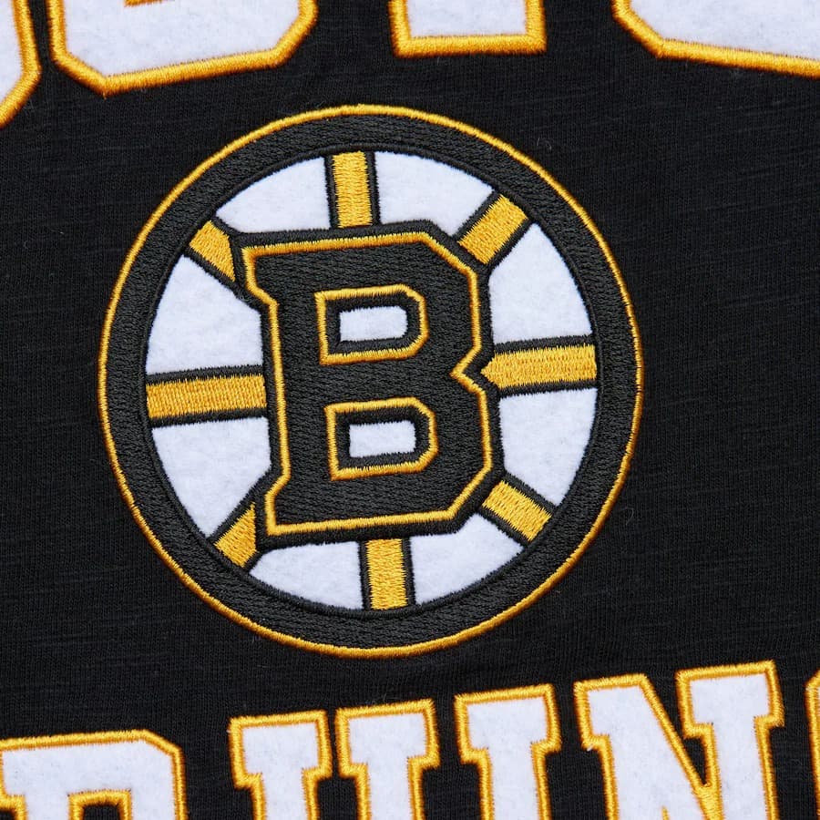 Футболка Mitchell & Ness Black White Boston Bruins Legendary Slub T-Shirt