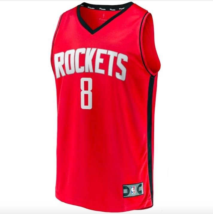 2021-22-Houston-Rockets-8-JaeSean-Tate-Fast-Break-Icon-Red-Jersey-2