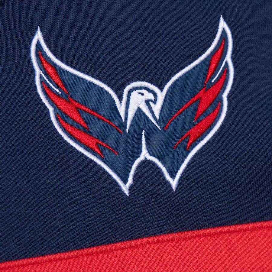 Худи Mitchell & Ness Navy Washington Capitals Head Coach Fleece Pullover Hoodie