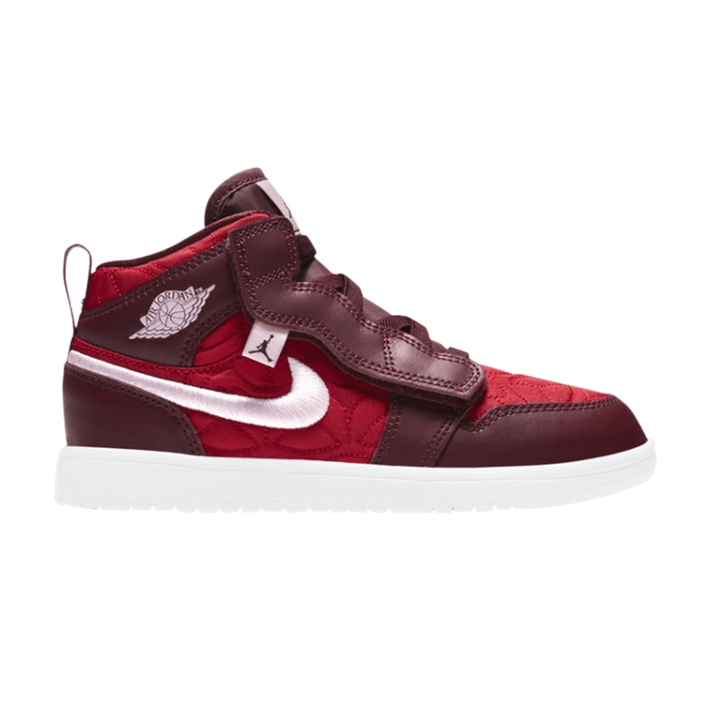 Krossovki-Air-Jordan-1-Mid-ALT-SE-PS-Red-Quilted