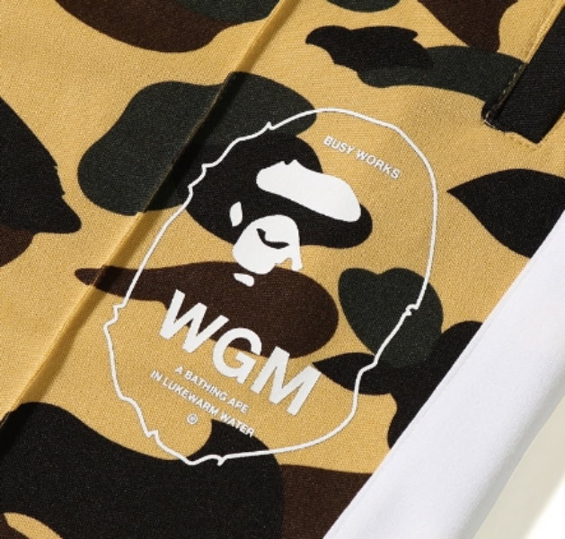 Спортивные штаны BAPE 1st Camo Line Jersey Pants Yellow