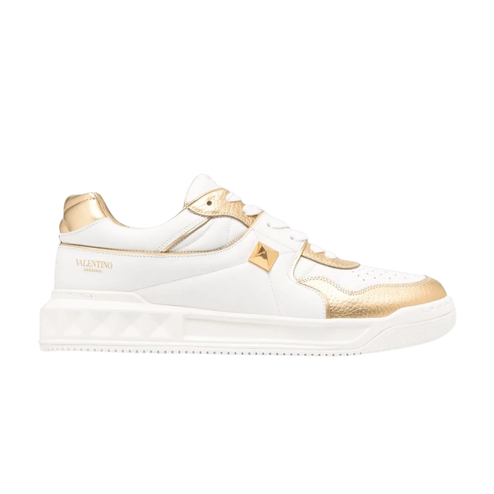 Krossovki-Valentino-One-Stud-Low-White-Brass