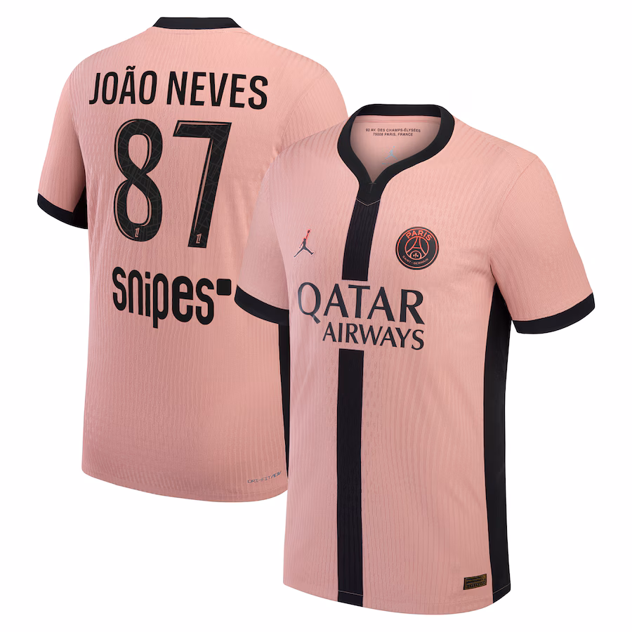 Футбольное джерси PSG Jordan Third Dri-FIT ADV Match Shirt 2024-25 João Neves 87