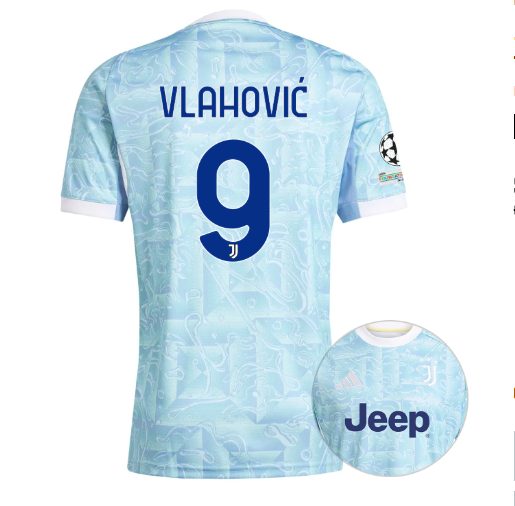 Детское футбольное джерси JUVENTUS away jersey 25/26 VLAHOVIĆ 9