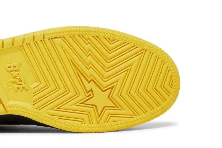Кроссовки BAPE Sk8 Sta 'Black Electric Yellow'