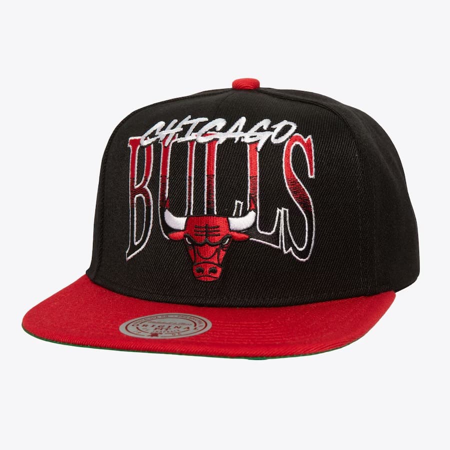 Mitchell-Ness-Black-Chicago-Bulls-Rise-Up-Snapback-Hat