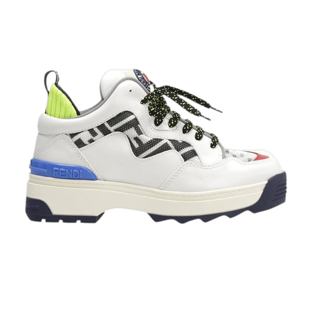 Кроссовки Fendi Wmns T-Rex Leather High Sole 'White Blue Green'