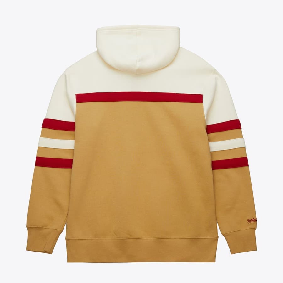 Худи Mitchell & Ness Tan New York Rangers Head Coach Fleece Pullover Hoodie