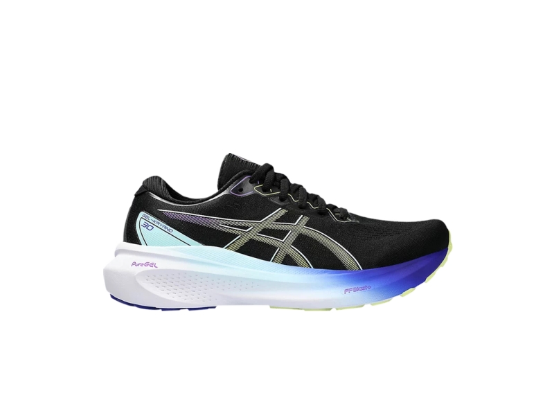 Кроссовки Wmns Asics Gel Kayano 30 Black Blue Glow Yellow