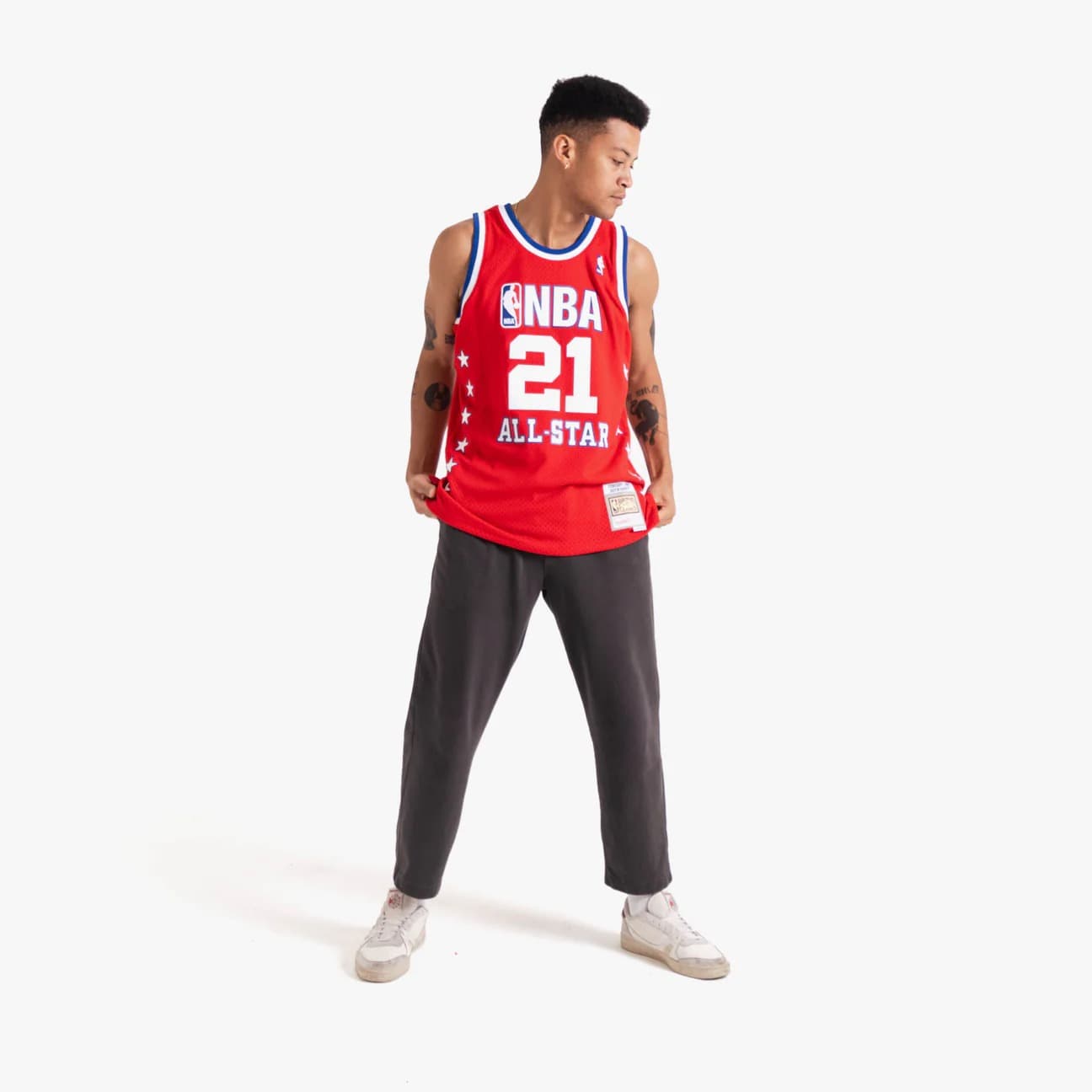 Баскетбольная джерси 2003 All Star Game Kevin Garnett  #21 Swingman Hardwood Classics Red Jersey