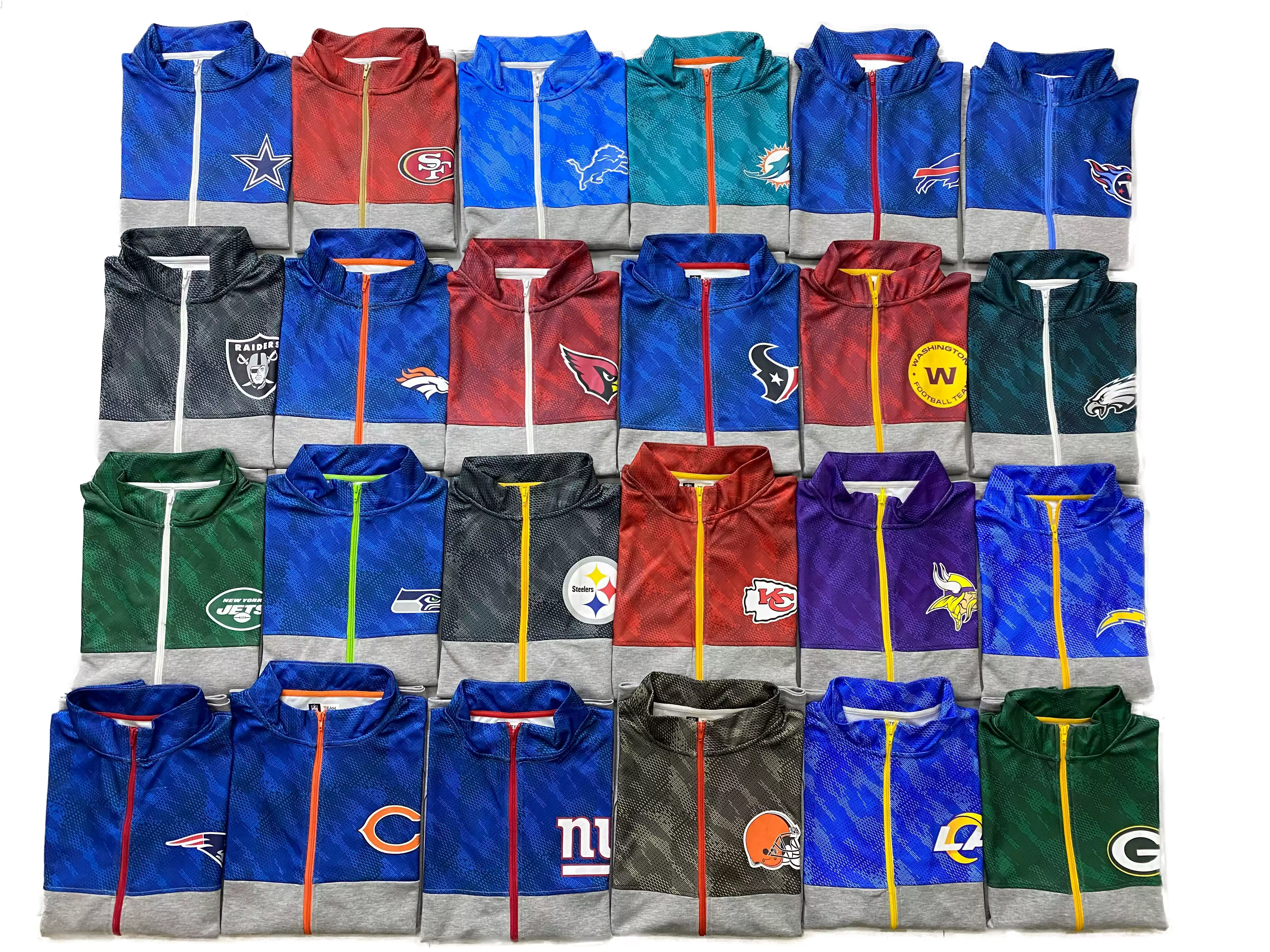 Спортивная куртка на молнии Foreign Trade Football League NFL Stand-Up Collar Zipper Jacket