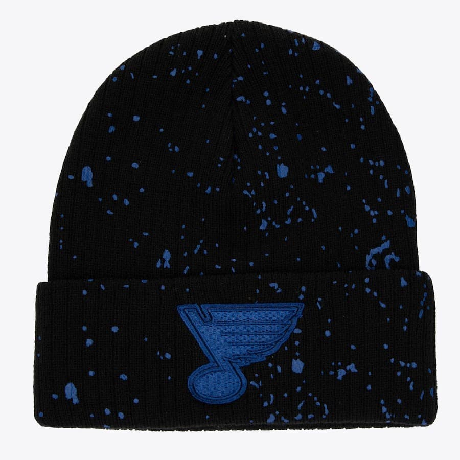 Шапка Mitchell & Ness Black St. Louis Blues Nep Vintage Cuffed Knit Hat