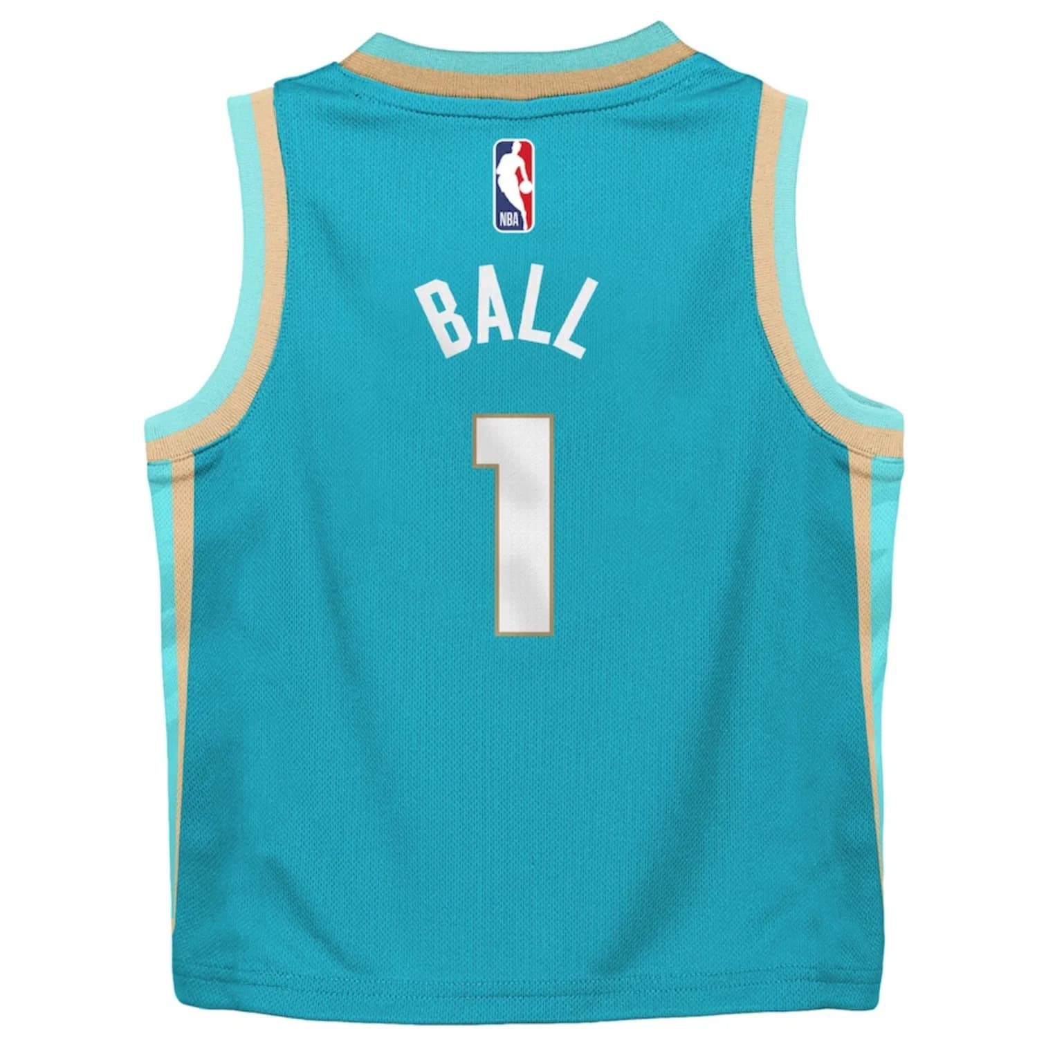 Баскетбольная джерси 2023-24 Charlotte Hornets LaMelo Ball #1 Boys City Edition Teal Jersey