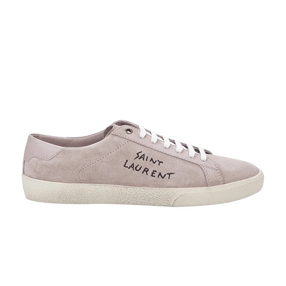 Krossovki-Saint-Laurent-Court-Classic-Low-Suede-Rose