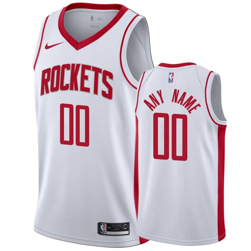 Баскетбольная джерси 2020-21 Houston Rockets #00 Custom Association Edition White Swingman Jersey