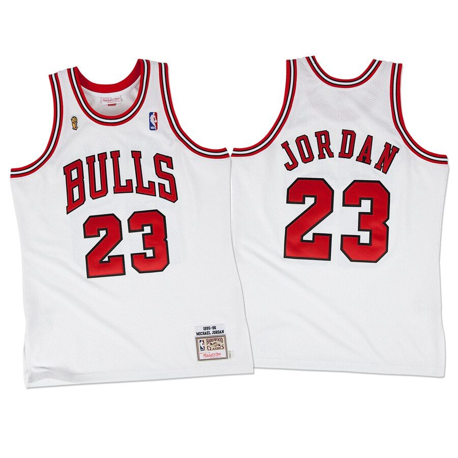 Баскетбольная джерси 1995-96 Chicago Bulls Jordan #23 White