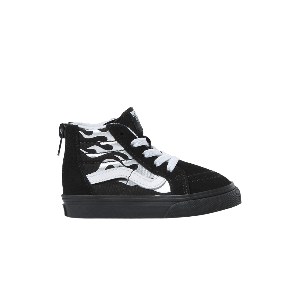 Кроссовки Vans Sk8-Hi Zip Toddler 'Metallic Flame - Black Silver'