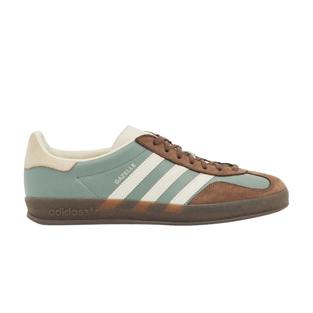 Кроссовки Adidas Gazelle Indoor 'Silver Green Earth Strata'