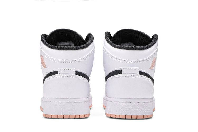 Кроссовки Air Jordan 1 Mid GS 'White Arctic Orange'