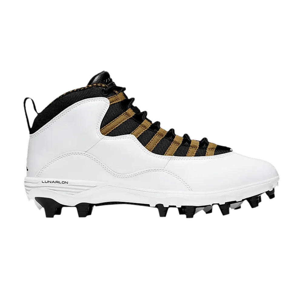 Кроссовки Air Jordan 10 TD Mid 'White Metallic Gold'