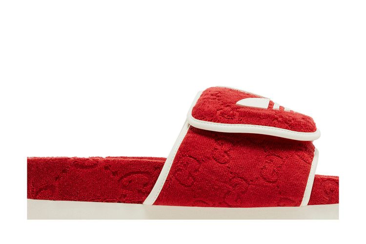 Сандалии Adidas x Gucci GG Platform Sandal 'Red Cotton Sponge'