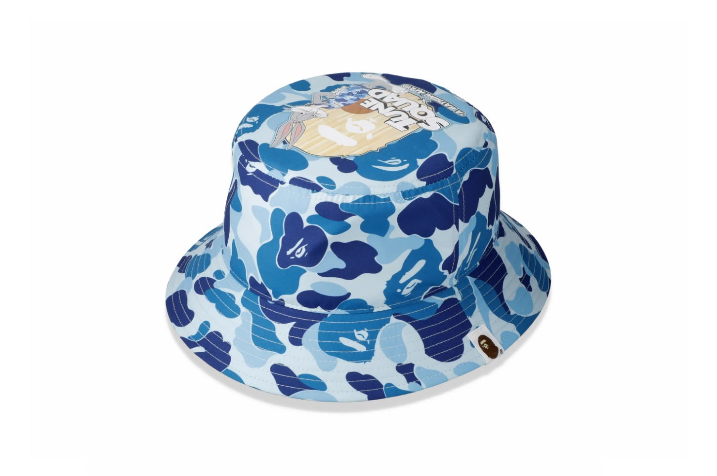 Панама BAPE x Space Jam ABC Camo Bucket Hat Blue