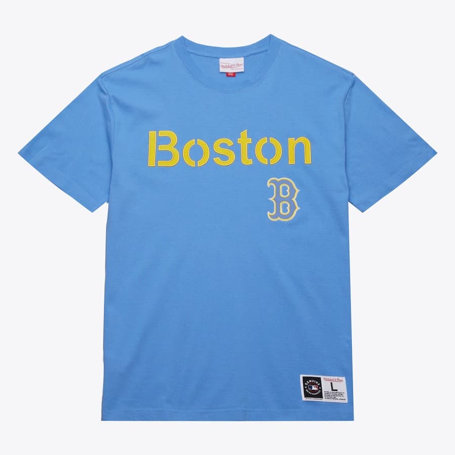 Футболка Mitchell & Ness Light Blue Boston Red Sox City Connect Premium T-Shirt