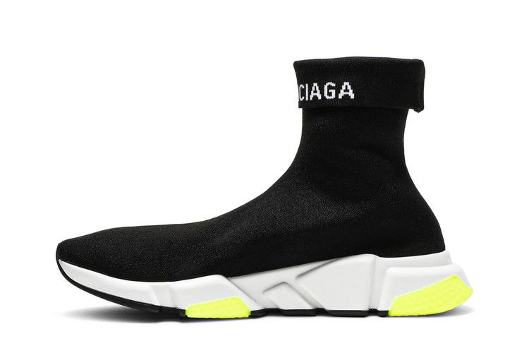 Кроссовки Balenciaga Speed Sneaker Cuffed 'Black Yellow'