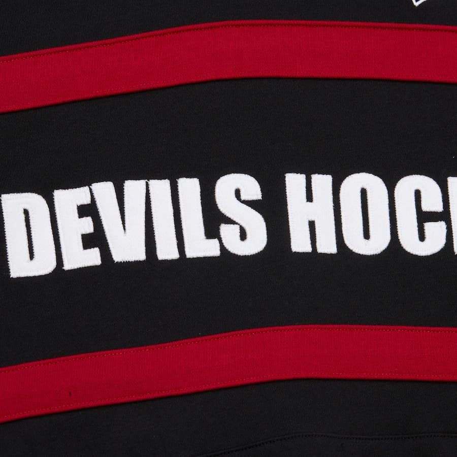 Худи Mitchell & Ness Black New Jersey Devils Head Coach Fleece Pullover Hoodie