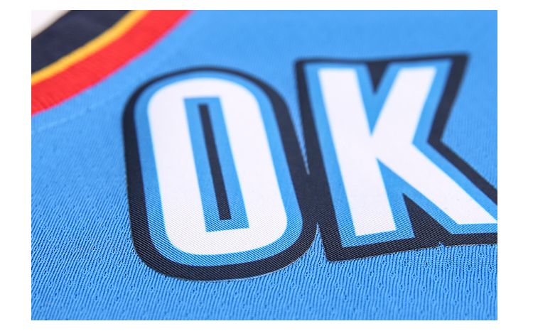 Баскетбольная джерси 2017-18 Russell Westbrook Oklahoma City Thunder #0 Icon Blue