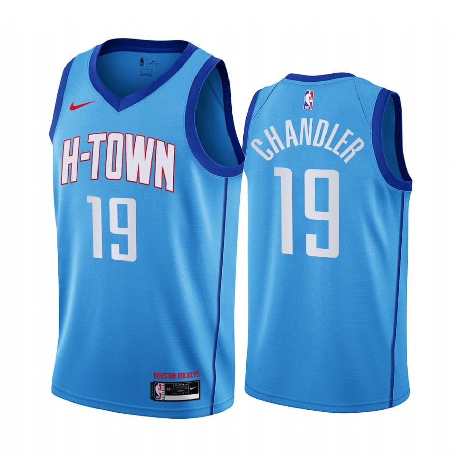 Баскетбольная джерси 2020-21 Houston Rockets #19 Tyson Chandler City Edition Blue Swingman Jersey