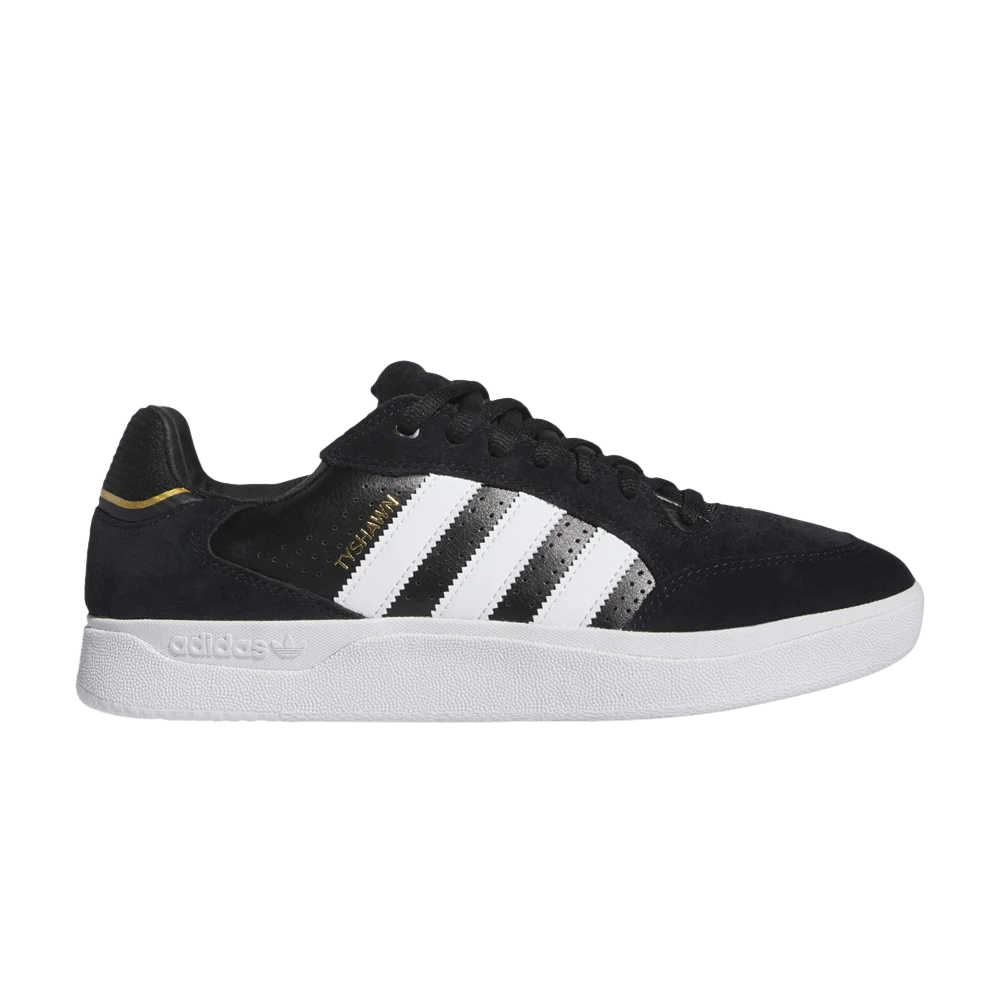 Krossovki-Adidas-Tyshawn-Low-Black-Gold-Metallic-Suede