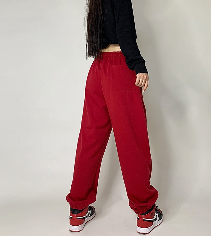 Спортивные брюки 2020 Smile Hip-hop Style Sweatpants Red