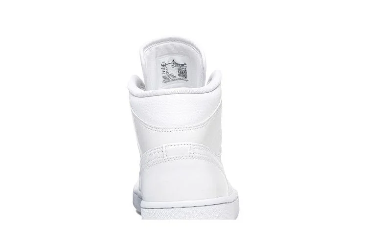 Кроссовки Wmns Air Jordan 1 Mid 'Triple White Patent'