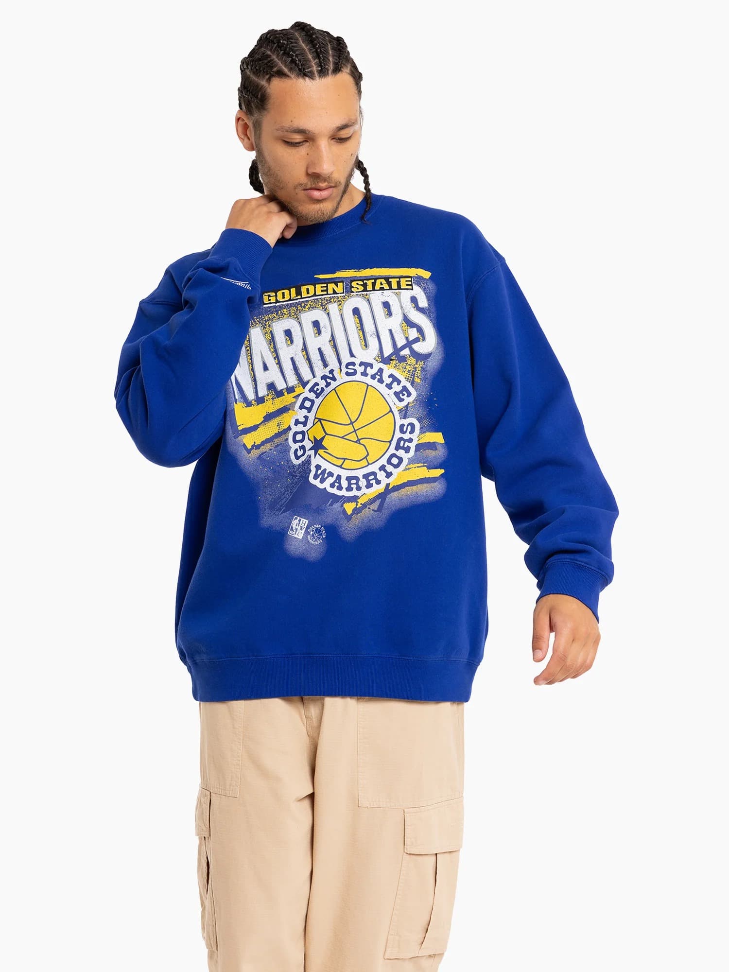 Футболка Mitchell & Ness Golden State Warriors Vintage Abstract NBA Crewneck