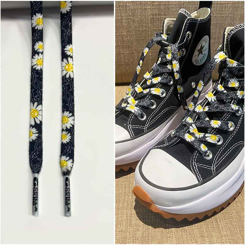 Шнурки Gorilla Guard Converse Run Star Hike Daisy BW Laces