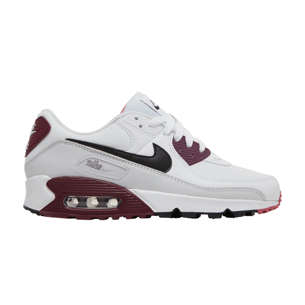 Krossovki-Nike-Wmns-Air-Max-90-White-Dark-Beetroot