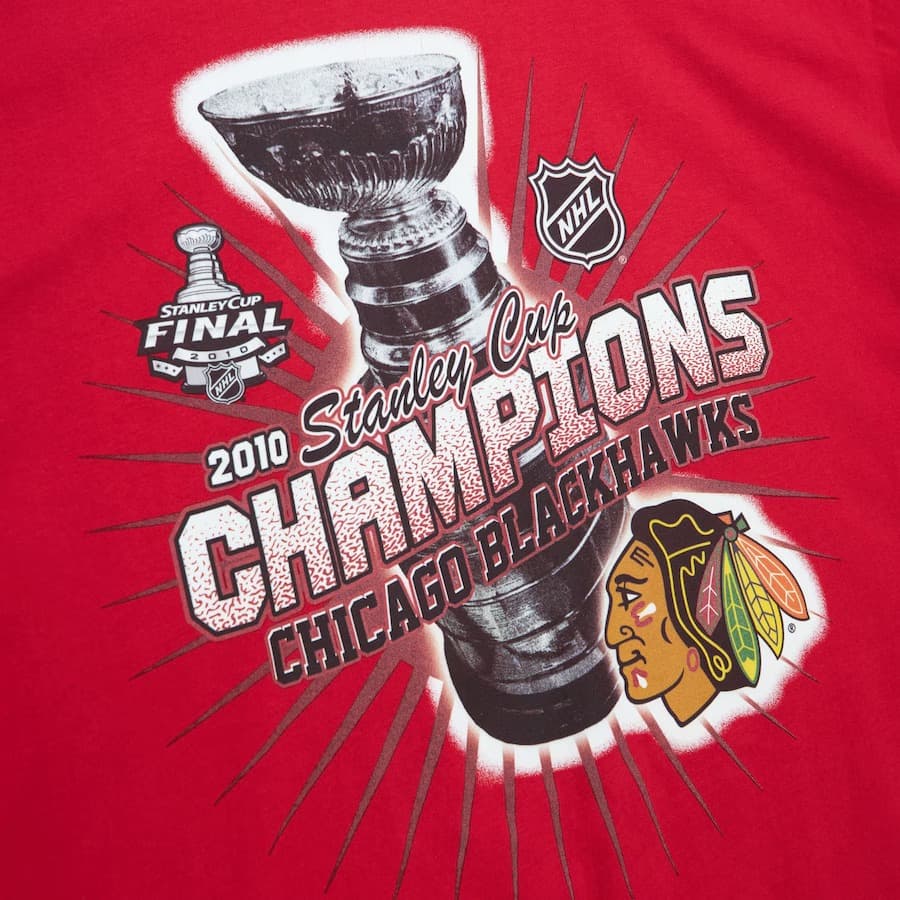 Футболка Mitchell & Ness Red Chicago Blackhawks Cup Chase T-Shirt