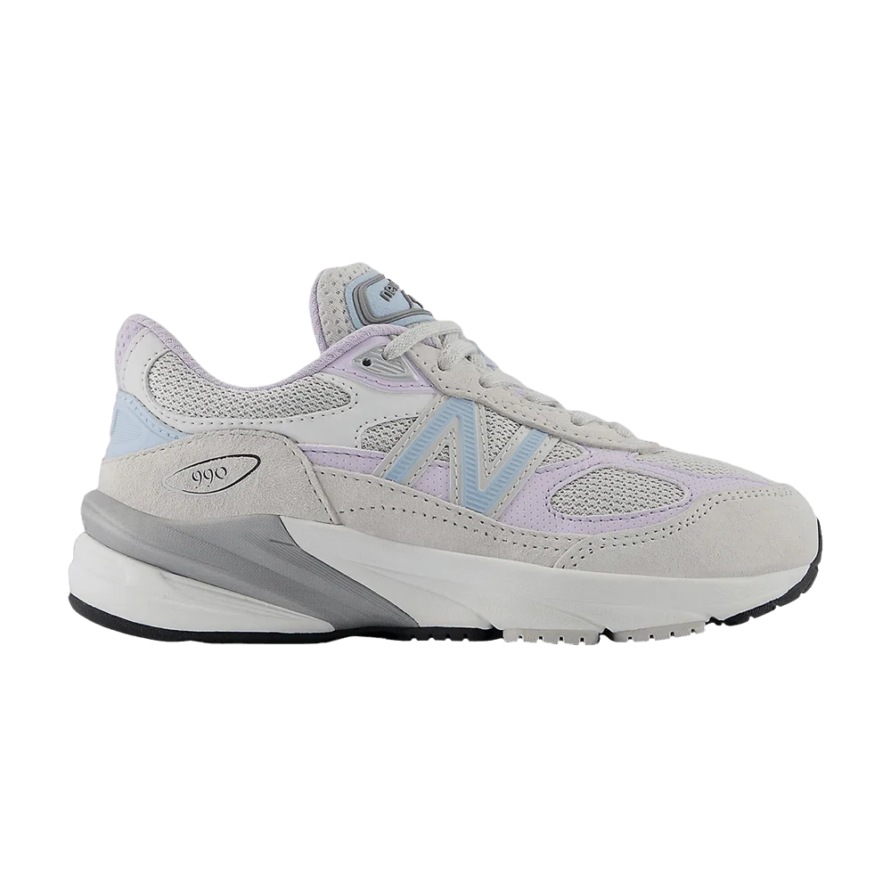 Кроссовки New Balance 990v6 Little Kid 'Grey Matter Bright Lavender'