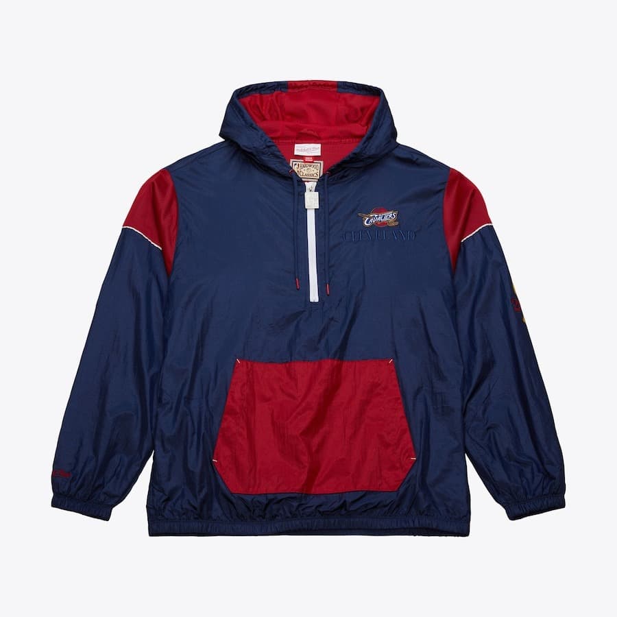 Анорак Mitchell & Ness Navy Cleveland Cavaliers Team OG 3.0 Anorak Quarter-Zip Jacket