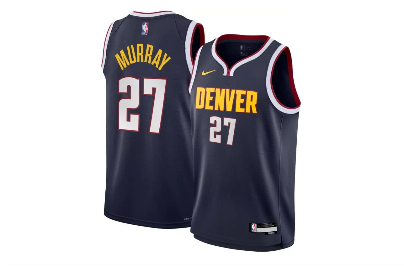 Баскетбольная джерси 2023-24 Denver Nuggets Jamal Murray #27 Youth Swingman Icon Edition Navy Jersey
