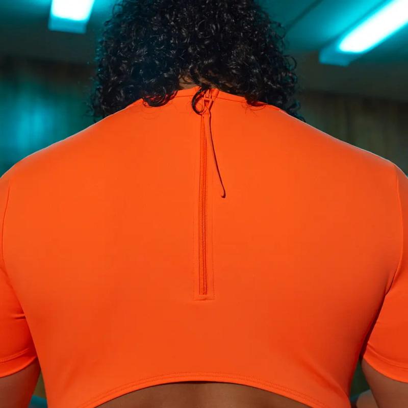Спортивный купальник adidas Ivy Park Knot Swimsuit (Plus Size) Solar Orange