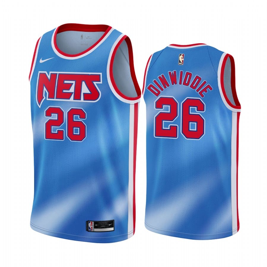 Баскетбольная джерси 2020-21 Brooklyn Nets #26 Spencer Dinwiddie Classic Edition Blue Swingman Jersey