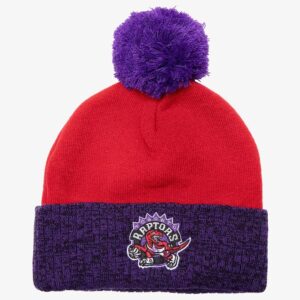 Mitchell-Ness-Red-Purple-Toronto-Raptors-Hardwood-Classics-Two-Tone-Cuffed-Knit-Hat-with-Pom-300x300