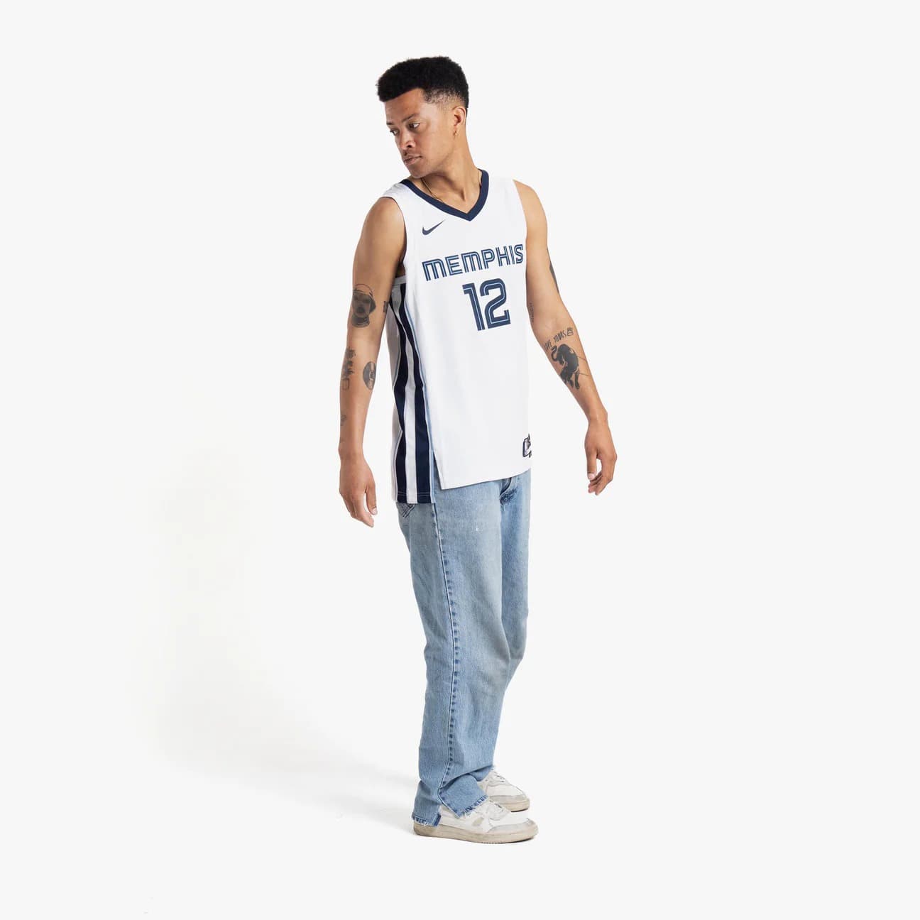 Баскетбольная джерси 2023-24 Memphis Grizzlies Ja Morant #12 Swingman Association Edition White Jersey