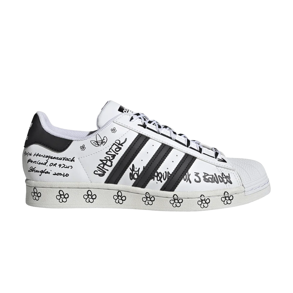 Кроссовки Adidas Superstar 'Sharpie Pack - Graffiti White Black'