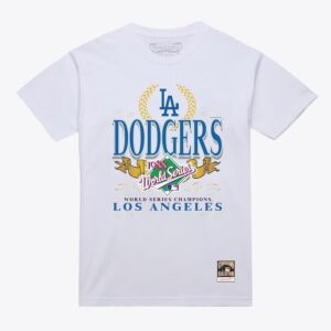 Mitchell-Ness-White-Los-Angeles-Dodgers-Pennant-Chase-T-Shirt-300x300
