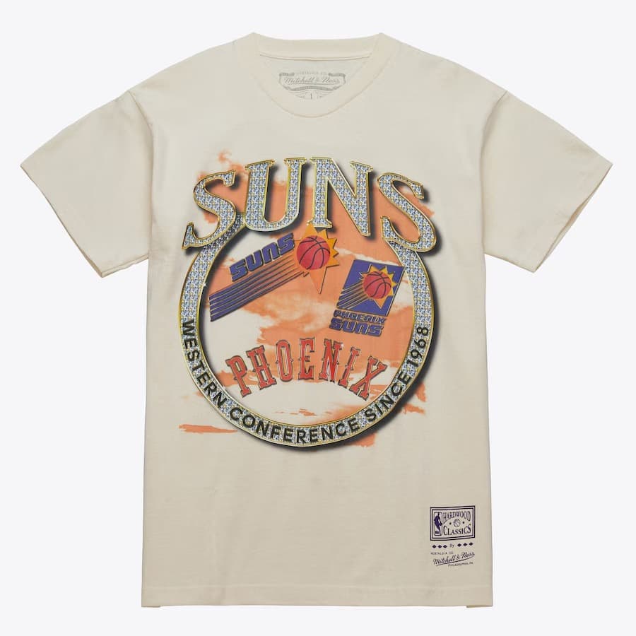 Футболка Mitchell & Ness Natural Phoenix Suns Hardwood Classics Crown Jewels T-Shirt
