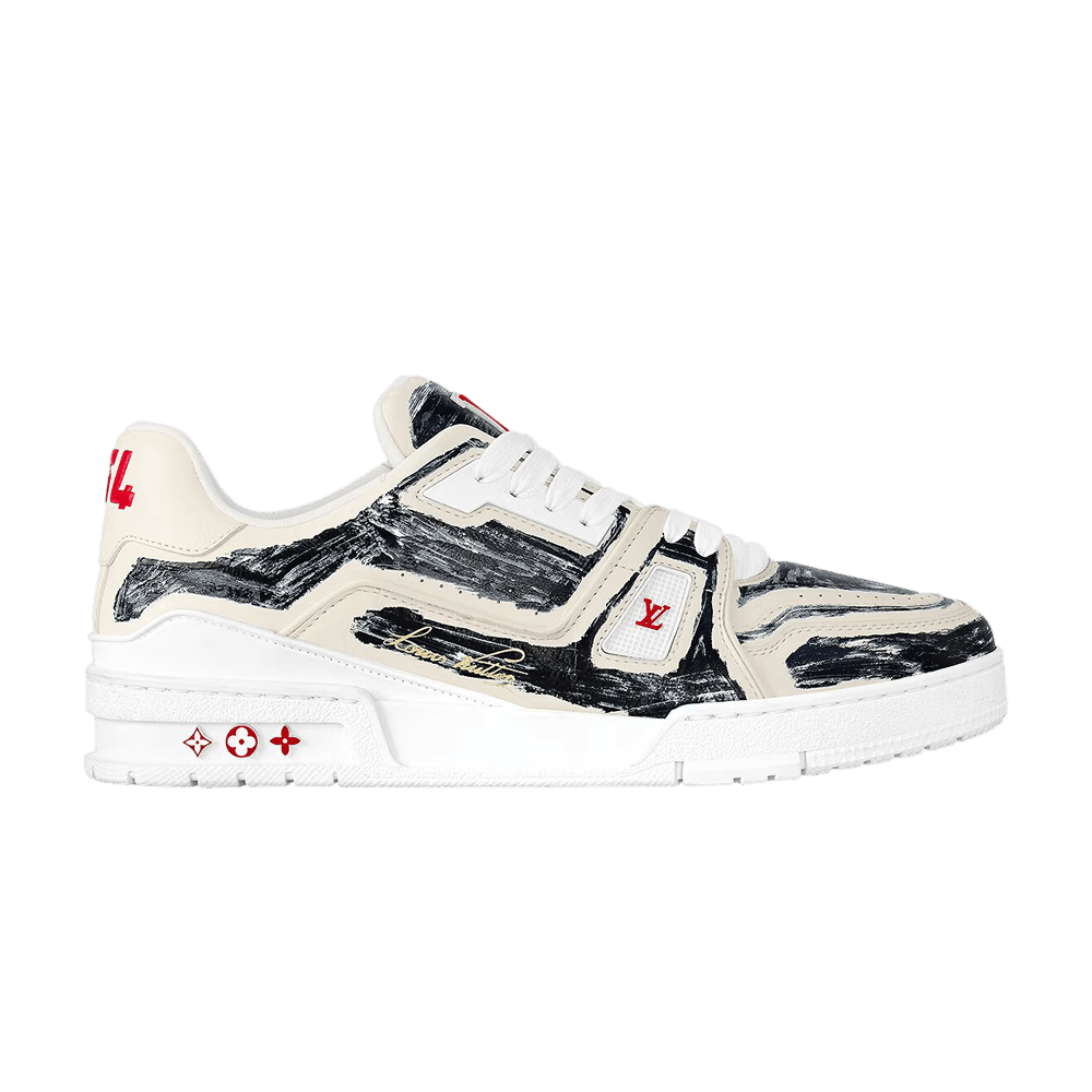 Кроссовки Louis Vuitton Trainer 'Colored-In Motif - White Black'